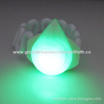 Personalized Silicone Bracelet for Girls with Multi-color LED Flash Mode, 55mm Size